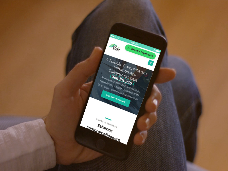Criação da Marca Stylo Telhas, Cartão de Visitas e Desenvolvimento do Site